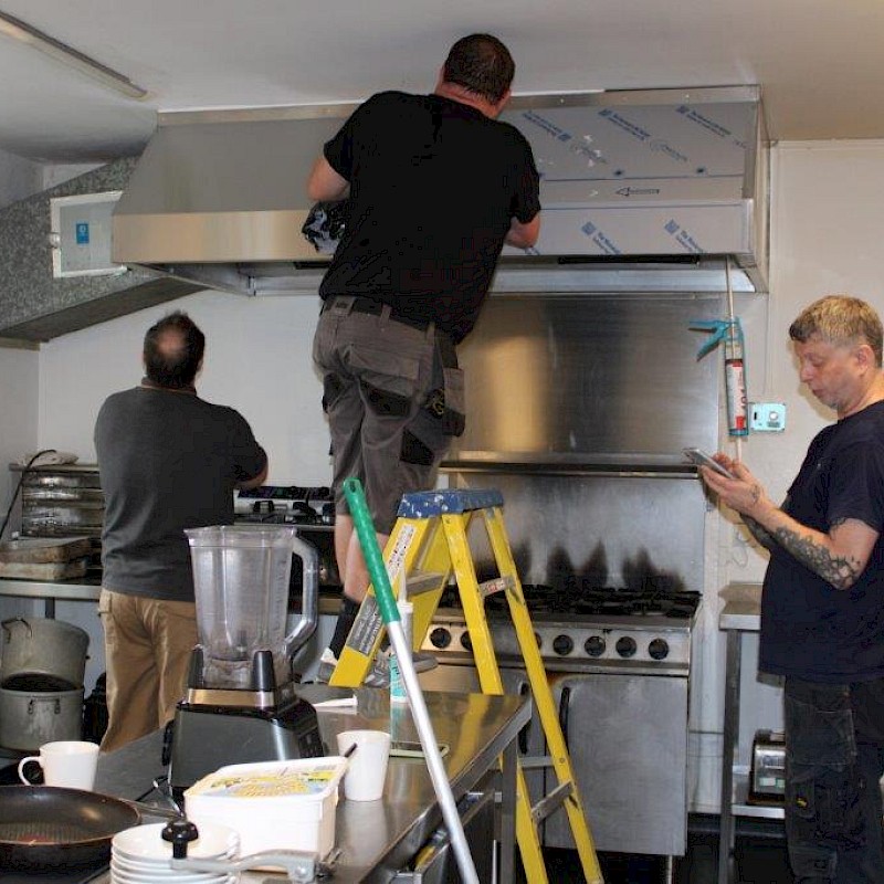 Catercall Team Fitting Commercial Kitchen Installation