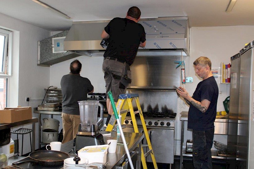 Catercall's Team working on School Kitchens